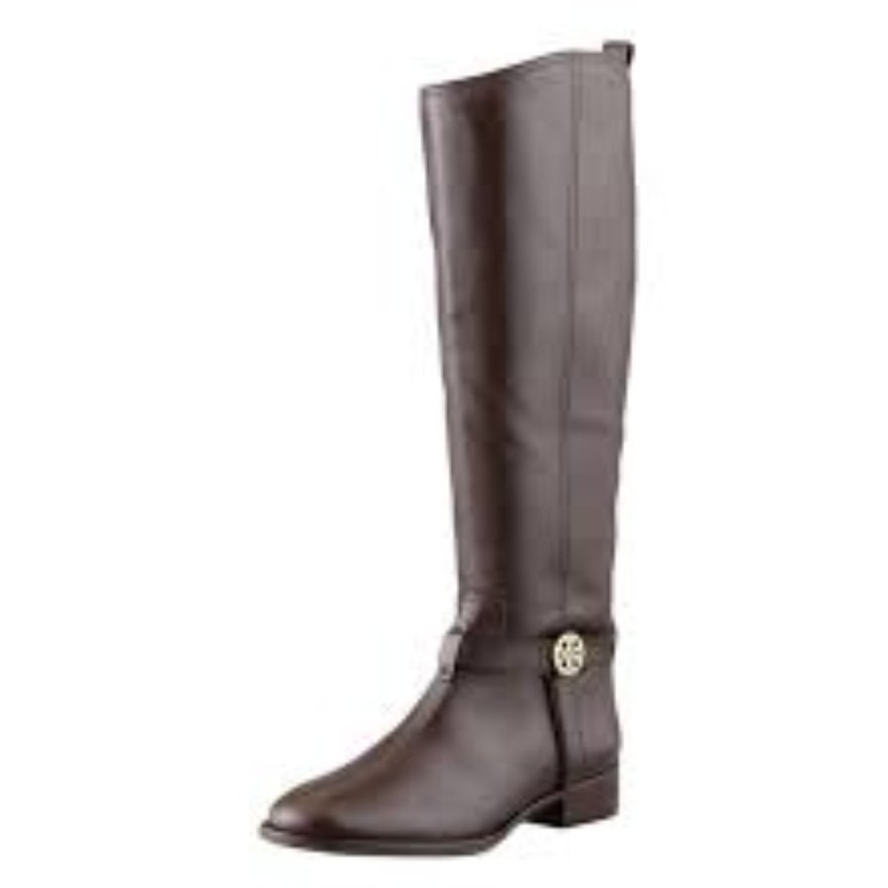 Tory Burch Bristol Leather Riding Boot, Coconut